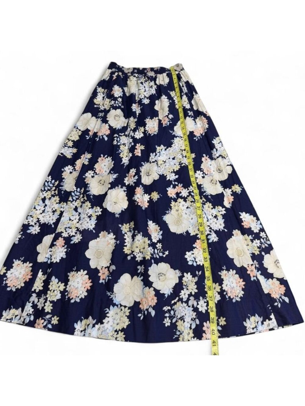 Vintage 90's Floral Boho Maxi Skirt Women's Small Cottagecore Summer Grandma - Picture 6 of 6